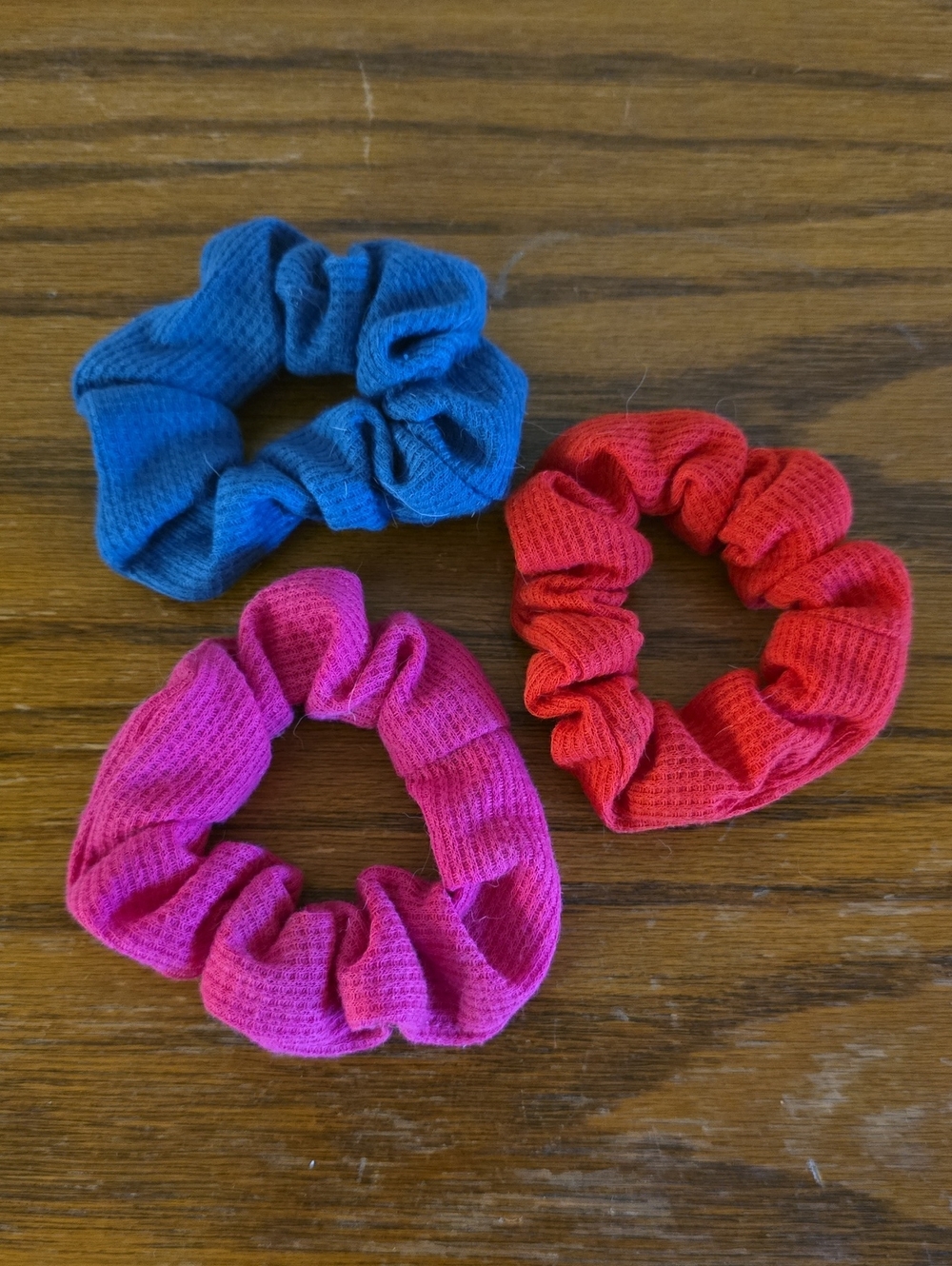 Cotton Stretch Fabric Scrunchie Trio